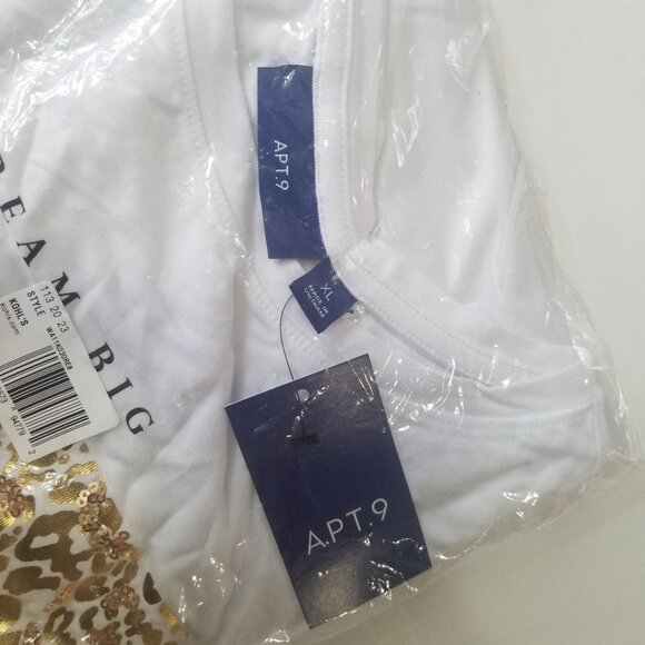 NWT APT.9 Dream Big Work Hard Make it happen short sleeve t shirt animal print s - Picture 5 of 6